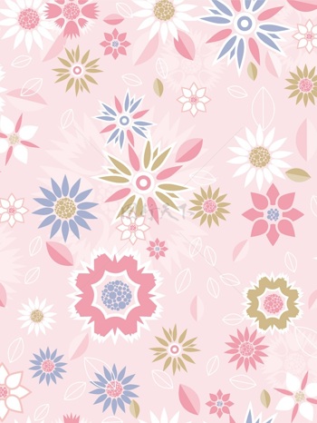 传统 欧式俄式花卉底图底纹  图案背景贴图  粉底各色向阳花