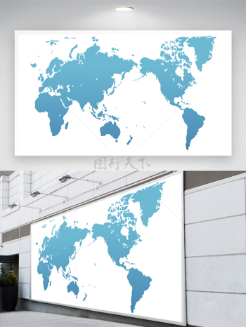 世界地图剪影矢量装饰