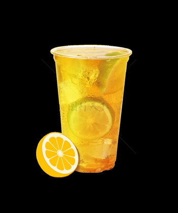 冰涼可口大片檸檬紅茶健康果汁飲品