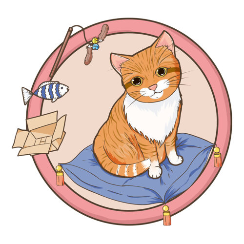 卡通风可爱猫咪徽章
