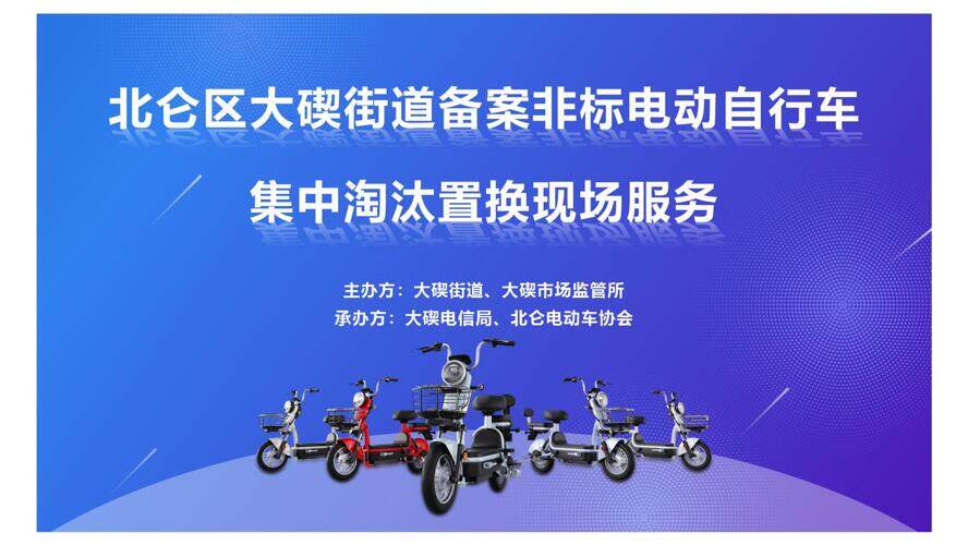 非标电动自行车置换活动海报
