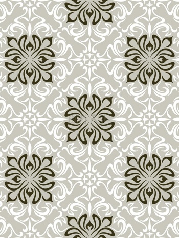 传统 欧式俄式花卉底图底纹  图案背景贴图  灰底菱形黑白纹