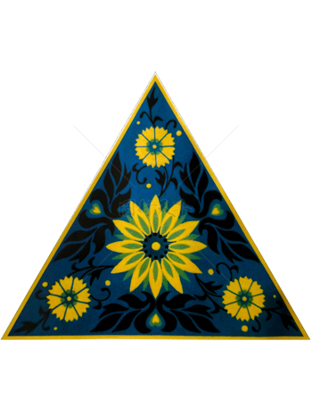 传统   抽象花卉草木 底图底纹  图案背景贴图 三角形蓝底黄花
