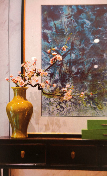 传统中式  室内家居照片 配图小图插头底图背景图  国风花瓶和挂画
