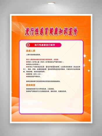 流行性感冒易感人群宣传海报