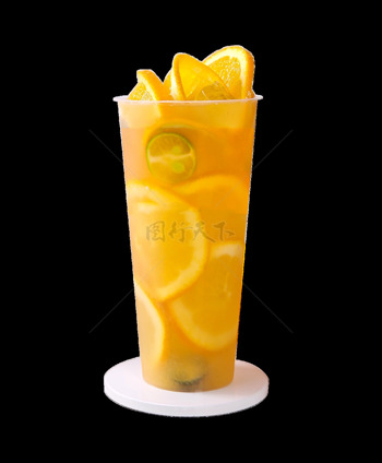 天然香橙青柠果茶果汁健康饮品